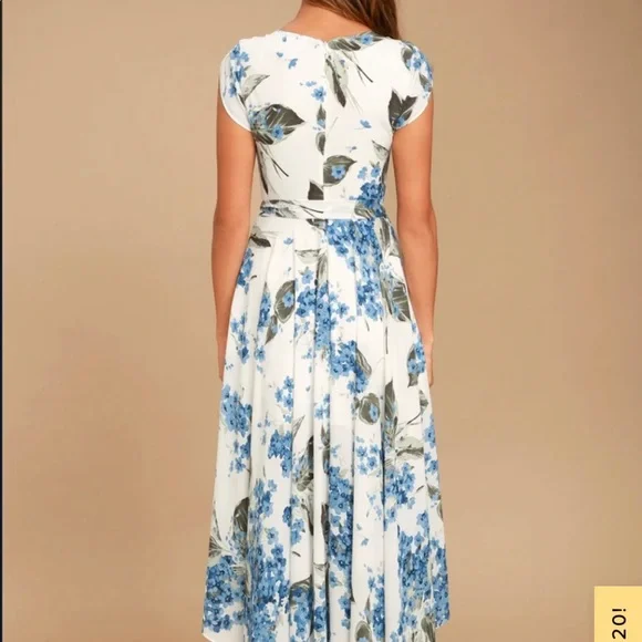 Lulu’s French Countryside White Floral Print High-Low Dress - Picture 4 of 5